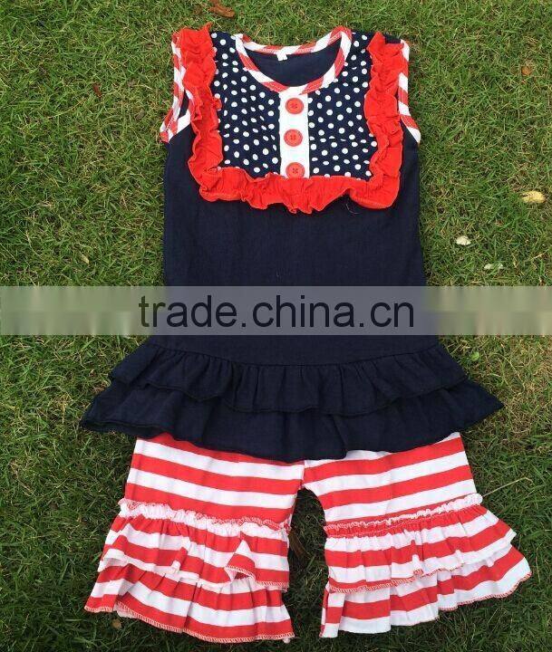 2016 new style Baby clothes sets summer girls clothing sets baby girl clothes set sleeveless and stripes pants