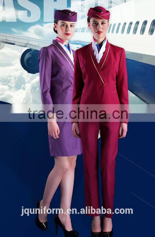 Red sexy airline stewardess uniform