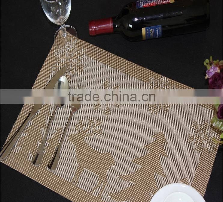 Eco-friendly Plain PVC Christmas Placemats