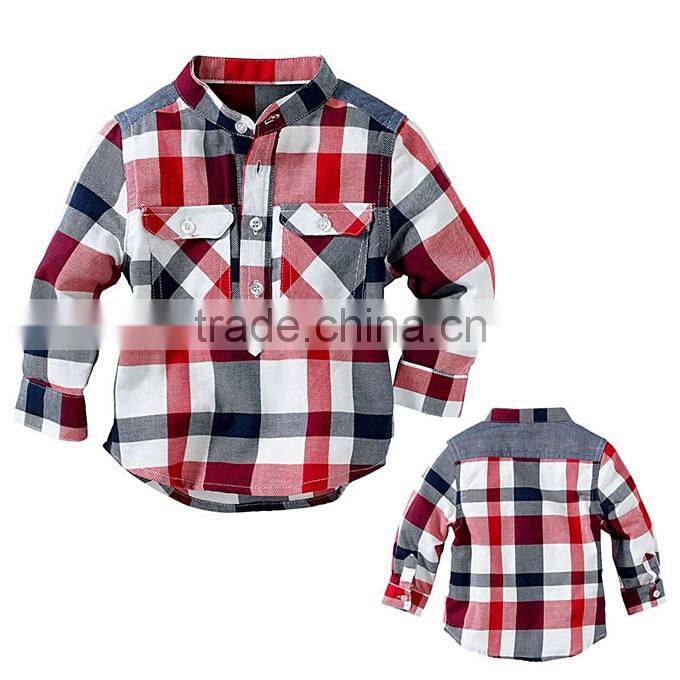 2016 New Boy Fall Clothing Set Grid Boy Suit Casual Baby Children Clothes Kids Wear Free Shipping