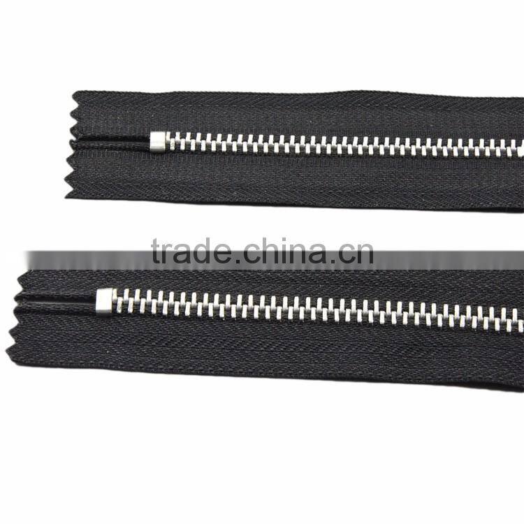 Factory Sale Aluminium Zipper Silver Gold No.3 Or No.4 C/E Metal Zippers or Zips