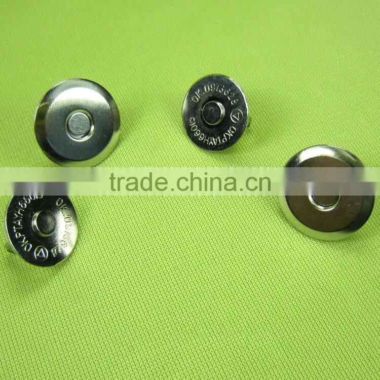 Low MOQ magnet button logo laser magnetic fastener