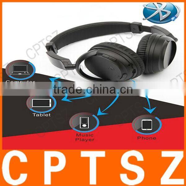 New design stereo foldable bluetooth headphone connect with phone,tablet,PC ,music player,ect.Built-in microphone