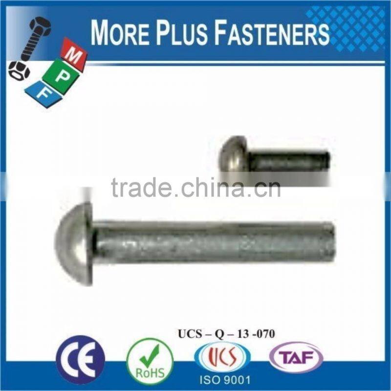 Made in Taiwan Aluminum Copper Solid Steel Plain Round Head Rivet