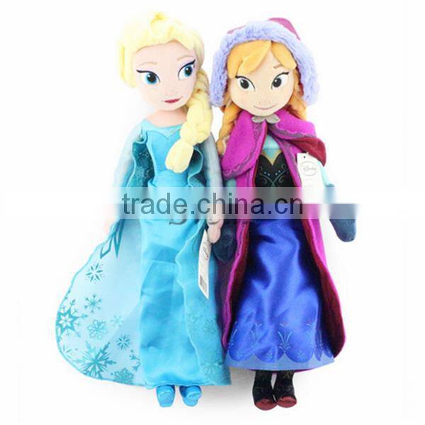 Hot Movie Frozen Elsa Anna Plush toy Frozen doll Elsa Anna soft toy wholesale