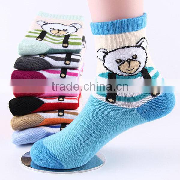 autumn&winter high quality 100%cotton cartoon cute child socks