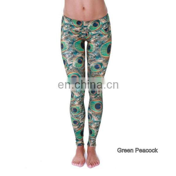 custom made sublimation printed womens sports fitness leggings