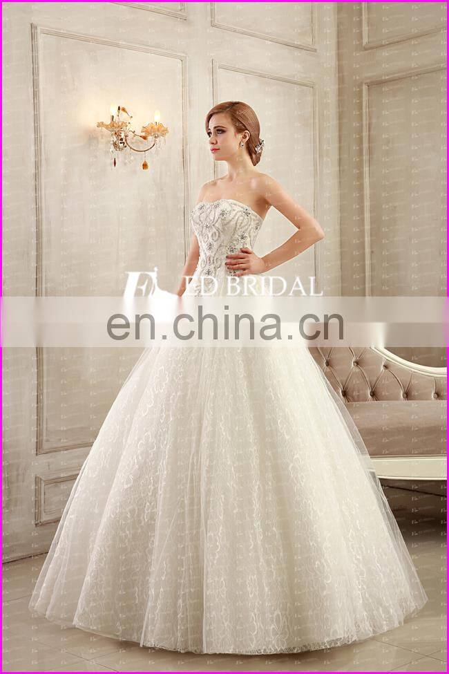 CE194 Luxury A-Line Crystal Beading Lace Real Sample Pictures Of Sexy Wedding Night Dresses Gown