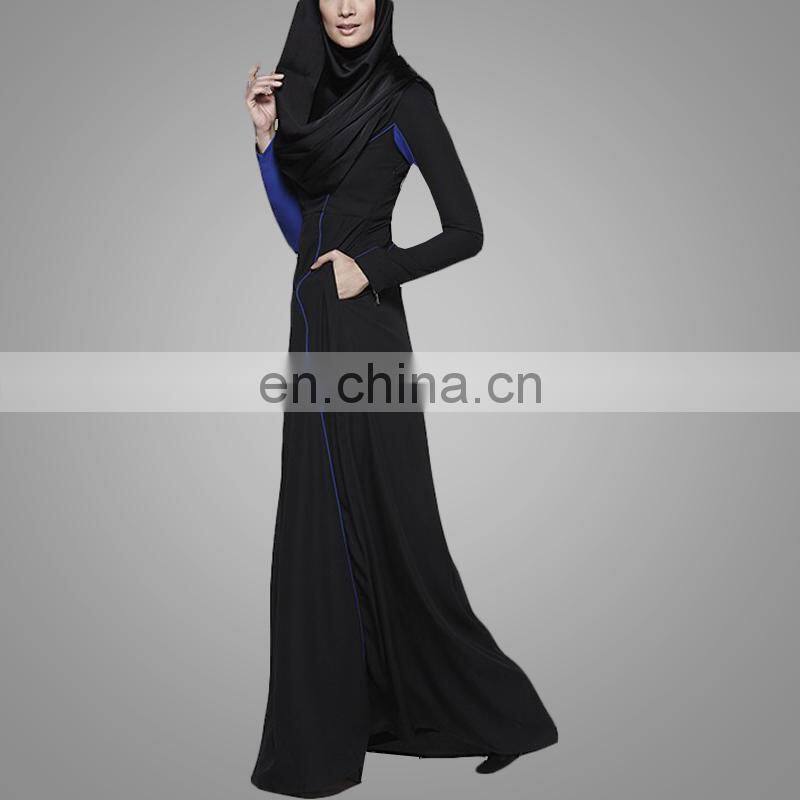 OEM China Wholesale Muslim Women Long Sleeves Maxi Dress Casual Abaya