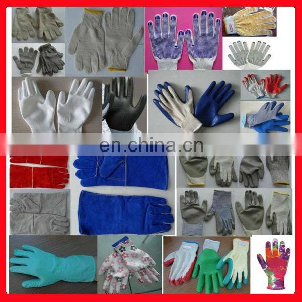 green rubber coated gloves/natural rubber palm coated cotton glove