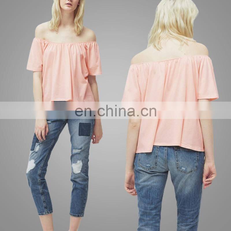 Summer New Style Shirts Sex Off-shoulder Women Shirt Super Soft Cotton T-shirt