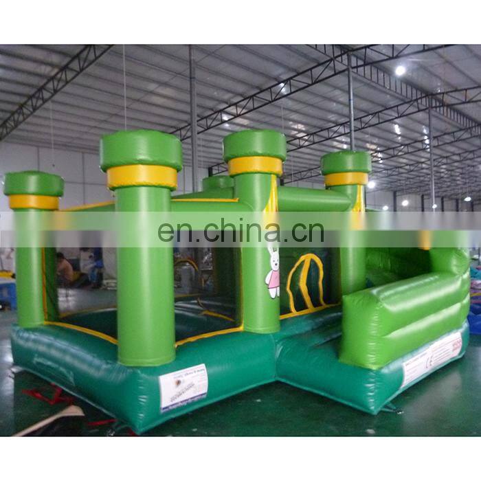Best quality inflatable bouncy slide kids rabbit green inflatable slide cheap price dry slide for sale