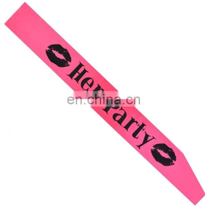 Hen Party Sashes Pink Wedding Accessory Ladies Night Out Sash Hot Pink