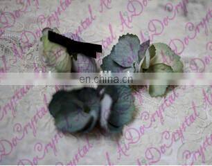 Aidocrystal Green flower hair pins, wedding flower for bridal hair clip,hair piece with pearls Set of 2 hair accessories