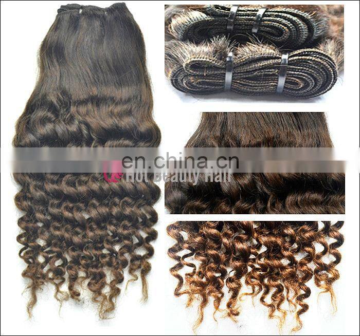 Hot beauty New Two Omber Body weaving Human Virgin Peruvian Hair Wave extension with Wholesale price