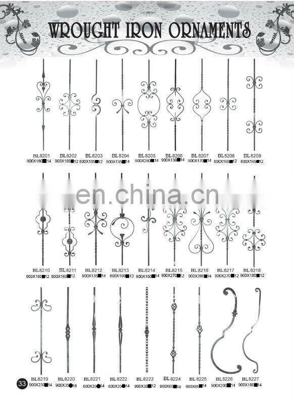 Decorative wrought iron parts for stair railing,fence,gate