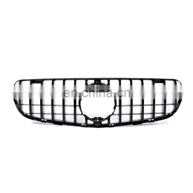 Black GTR Style Front Grille 16-18 For Mercedes Benz GLC W/X253 GLC300 GLC350
