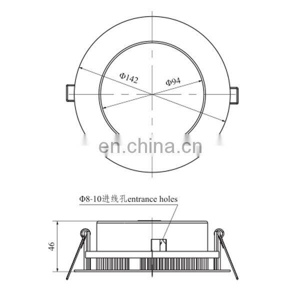 Cabin kitchen or bathroom surface downlight led down light