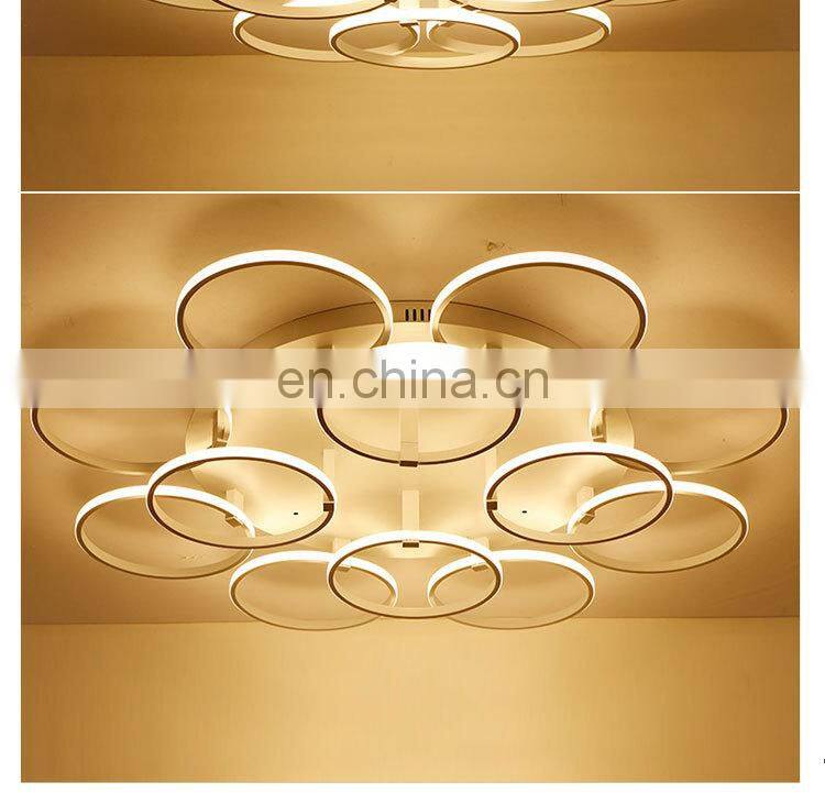 2018 New Products Creative Living Room Lamp 3/9/12 Head Warm Modern Flush Mount LED Ceiling Lamp with remote control