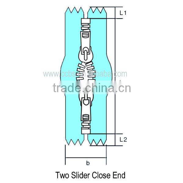 Closed-End No.5 Vislon Zipper with DA Slider whosale