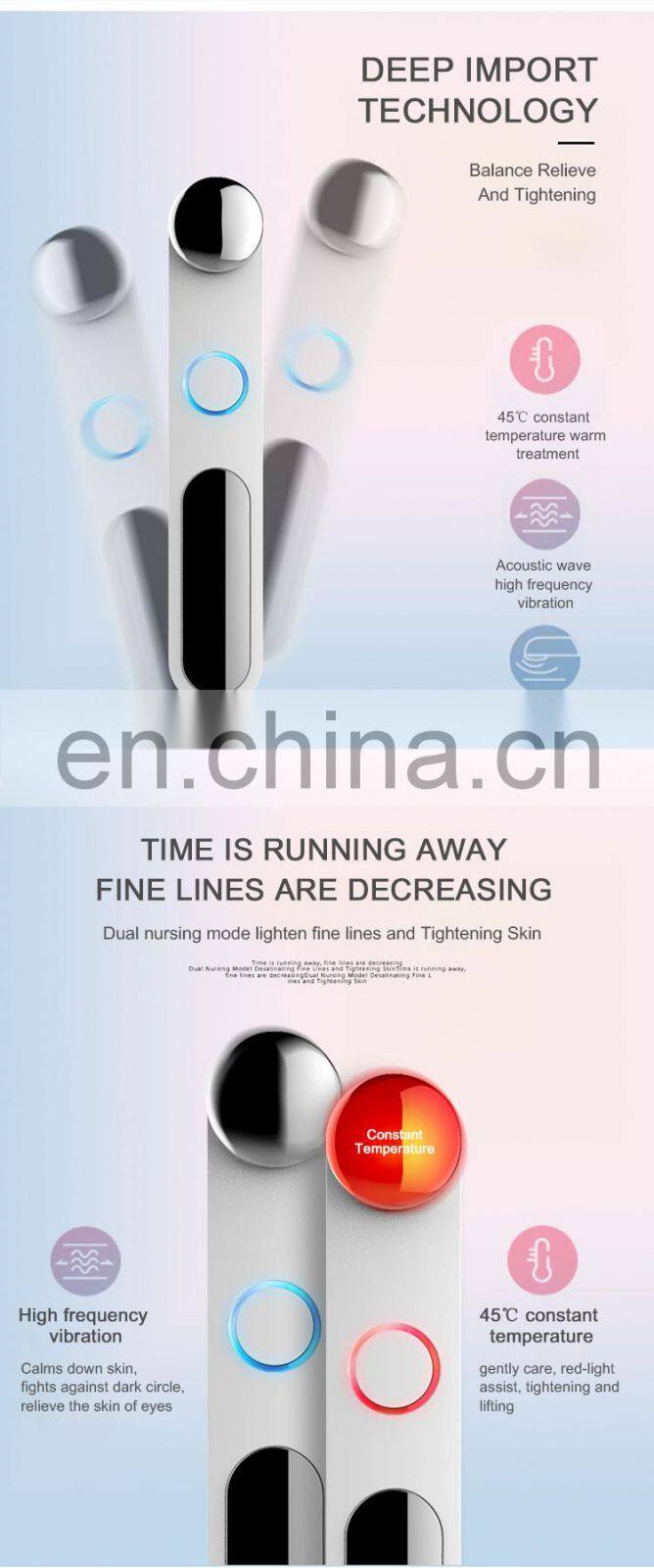 Multifuncional Ion Microcurrent Face Massager Eye Care Beauty Equipment