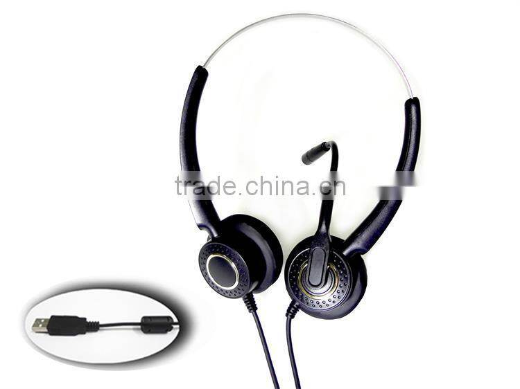 Newest high quality clear voice noice canceling call center computer headset