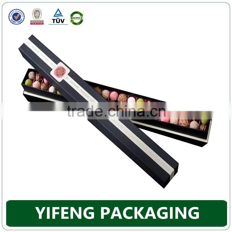 High end empty chocolate cardboard box with dividers wholesale