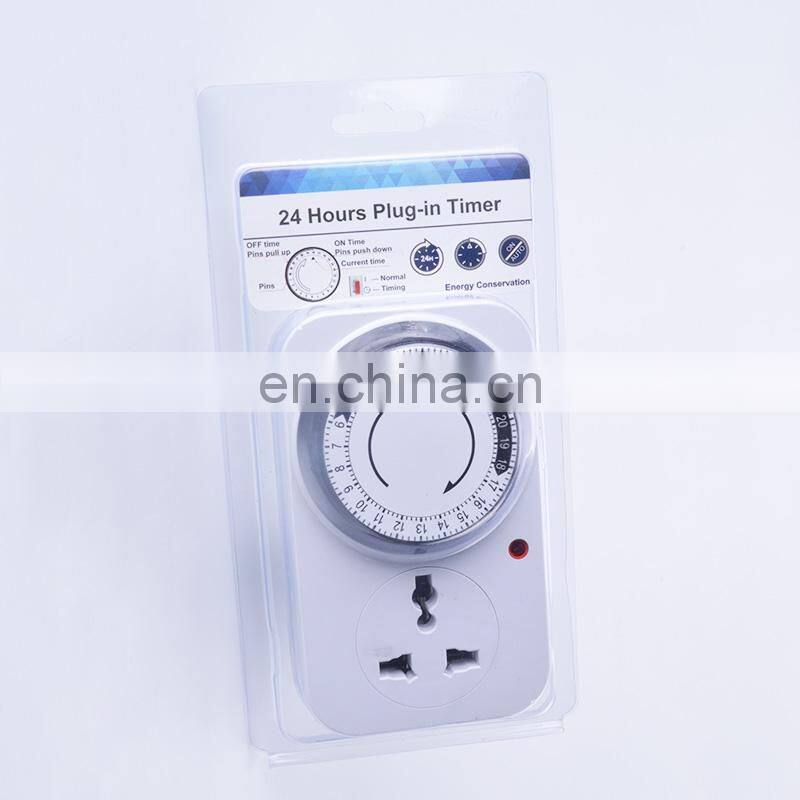 EU plug Mechanical timer switch 24 Hour Programmable Timer Switch Mechanical Timer 220V 16A Universal Socket