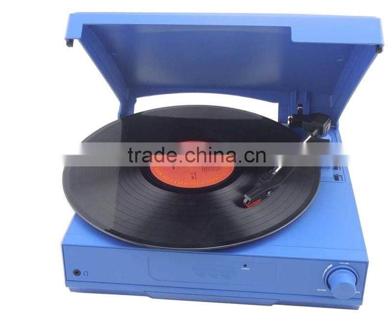 Retro Turntable&Vinyl Record&Audio Record Player with 3 Speed LP/Built-in SPK