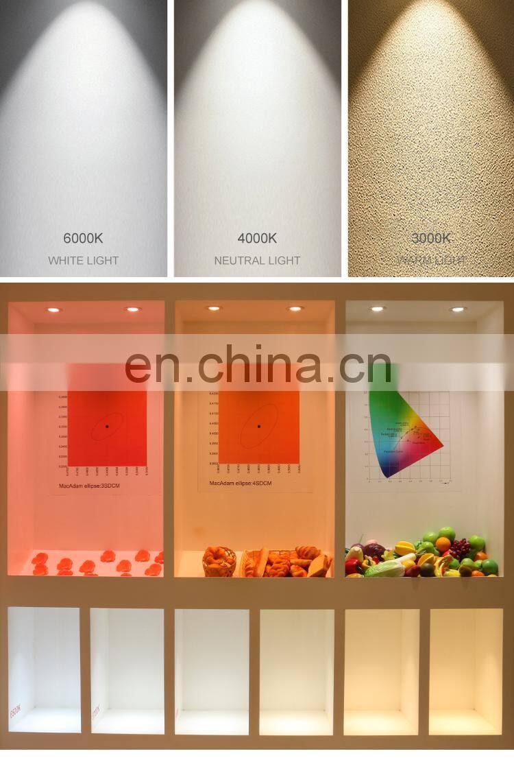HUAYI China Manufacturer White Color Pc Dimming 6w Indoor Living Room Shop Recessed Mounted Led Spotlight