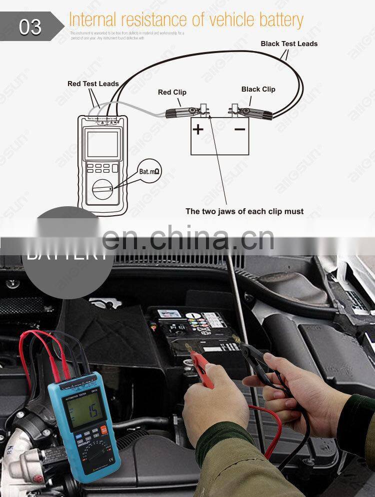 All-sun EM132 Automotive Multimeter Digital Auto Diagnosis Tacho Meter AC DC Amp Volt Ohm Temp Battery Tester Engine RPM
