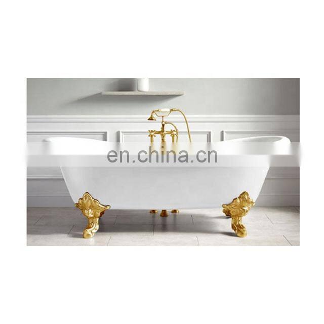 China Best Simple Deep Classical Freestanding Drop-in Cast Iron Enamel Bathtub