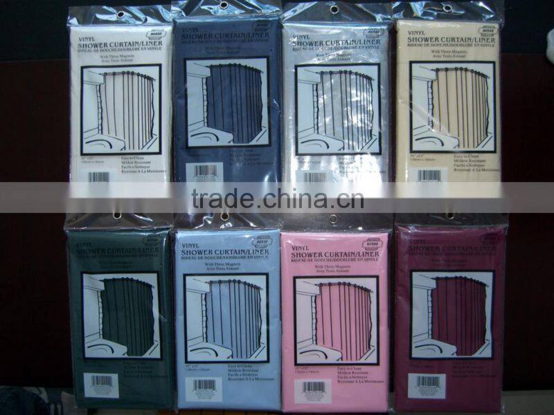 Shower curtain candy stripe printed, hot sale classic bathroom waterproof curtain