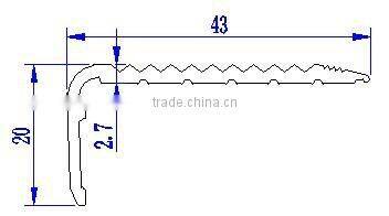 aluminum non slip stair nosing in exterior