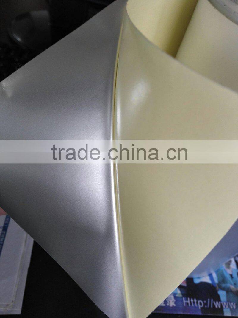 Good quality self Adhesive matte silver PET film