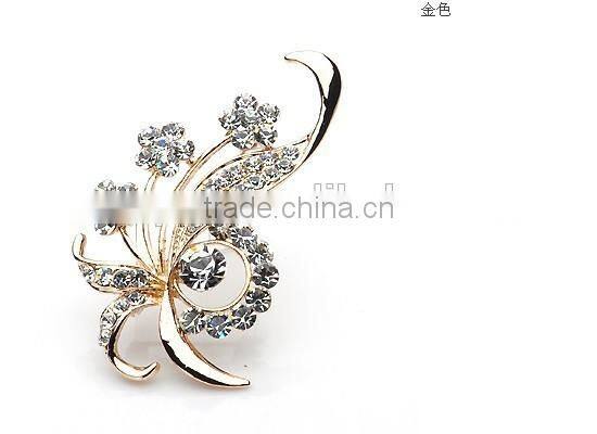 Noble beauty full diamond crystal high-grade pin brooch