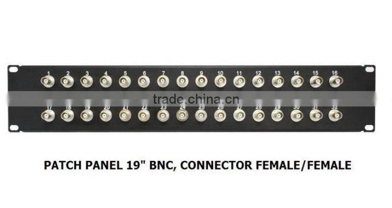 1U 24 ports BNC patch panel