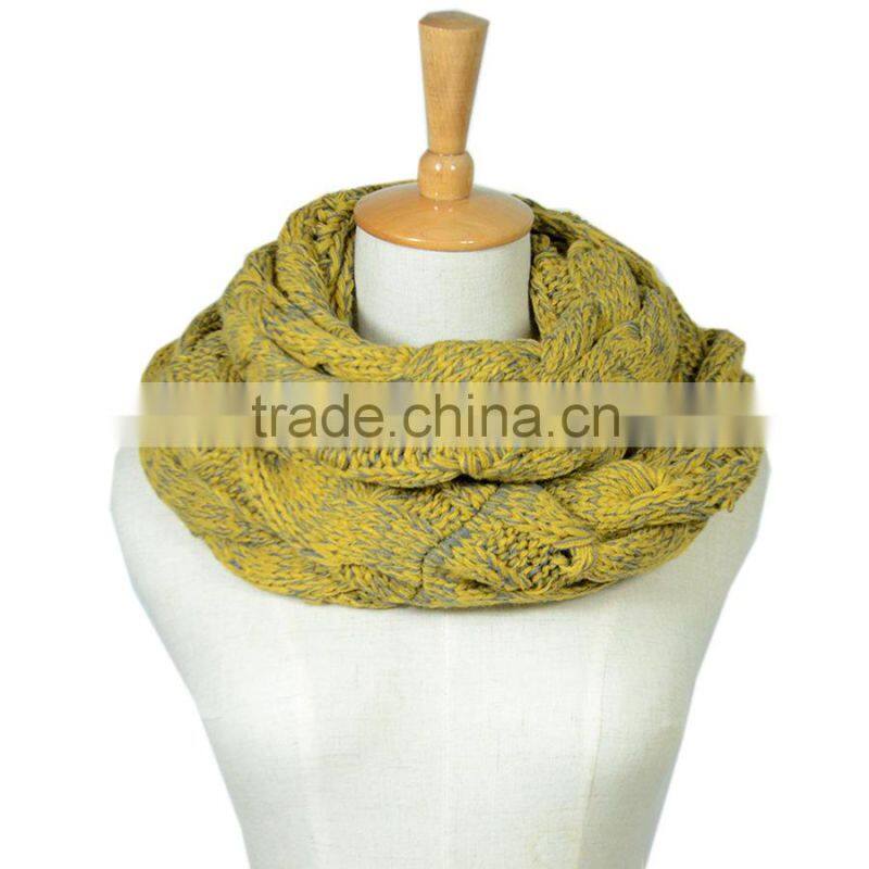 New Style Winter Men Women Fashion Colorful Infinity Acrylic Knit Hood Scarf