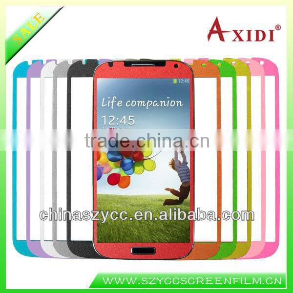 For Samsung S4(I9500) Colourful Good Quality Factory Manufacture Fashion Leather Screen Protector