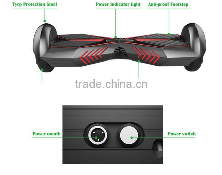 Bluetooth Music LED Lighting 2 Wheel Self Balancing Vehicle for Kids