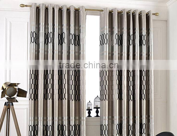 Home decoration window 100%ployester fabric European high-grade jacquard polyester curtain