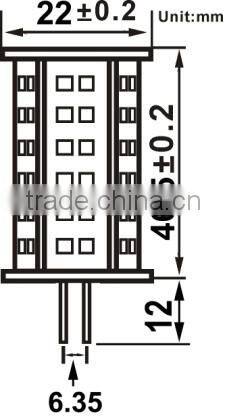 top quality 66LEDs SMD3528 24V GY6.35 LED light