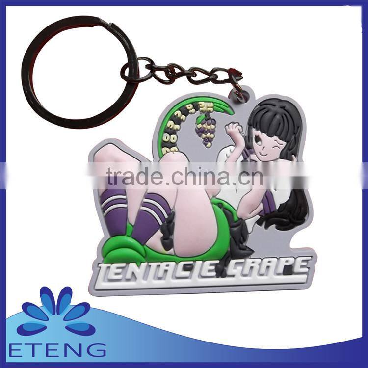 High-quality Economical fashion custom design rubber keyring