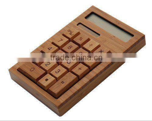 Bamboo creative calculator ,Eco-friendly office products, bamboo calculator for hotel& coffe shop dispaly