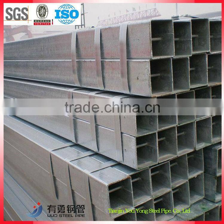2.5 inch galvanized square steel pipe astm A500