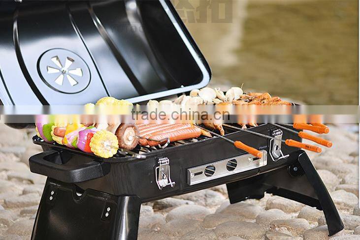 2016 Black Beetle Outdoor foldable enamel Japanese-style carbon BBQ grill