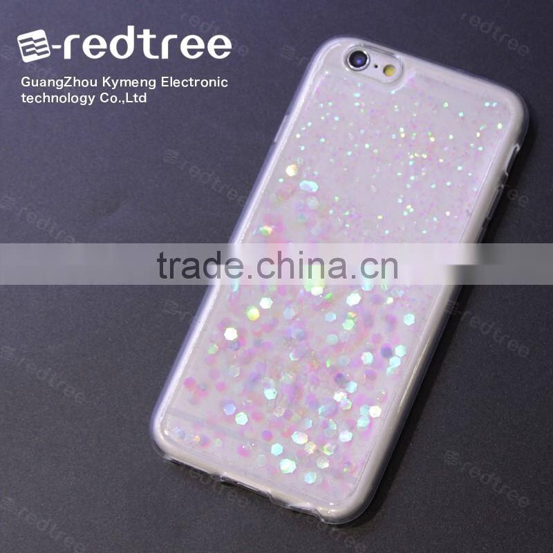 New Popular Transparent Bling Liquid Quicksand TPU Mobile Phone Covers for Lenovo a600e