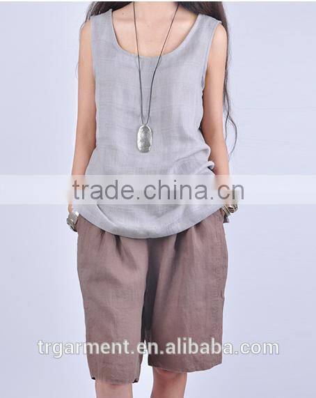 linen tank top stock tank top guangzhou garment factory