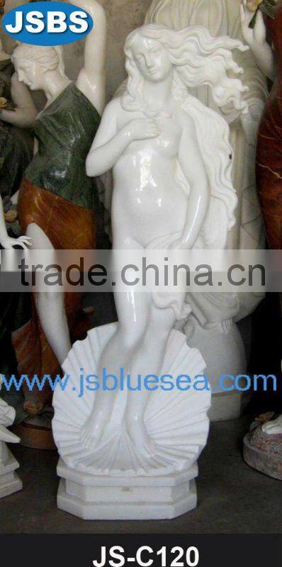 Marble virginal lady sculpture