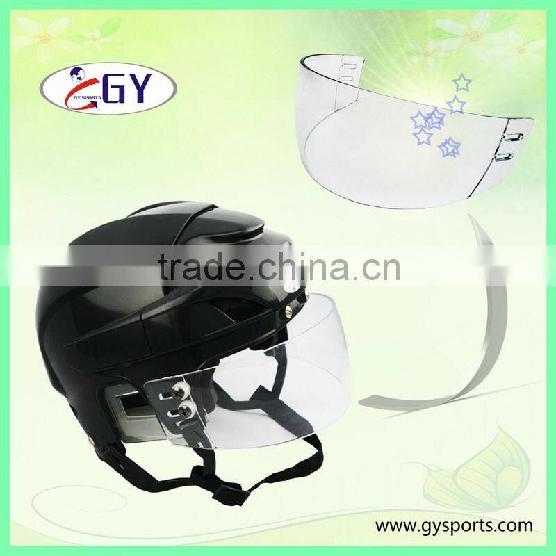 High quality Strong PP TPU ear protector ice hockey helmet for sale with Wire or stainless stell mask grill